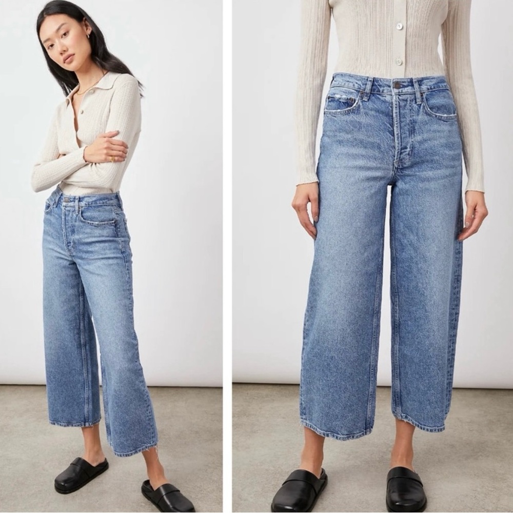 Rails - The Getty Crop High Rise Wide Leg Jeans